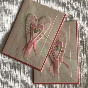 Meri meri handcrafted Valentine’s cards x2